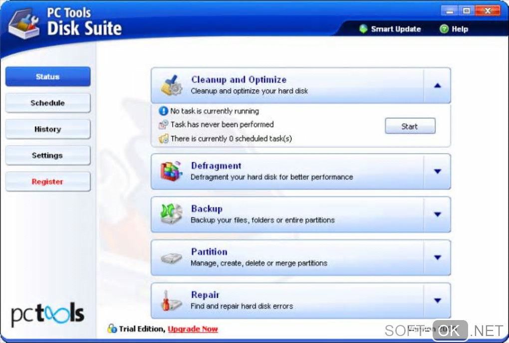 Screenshot №1 "PC Tools Disk Suite"