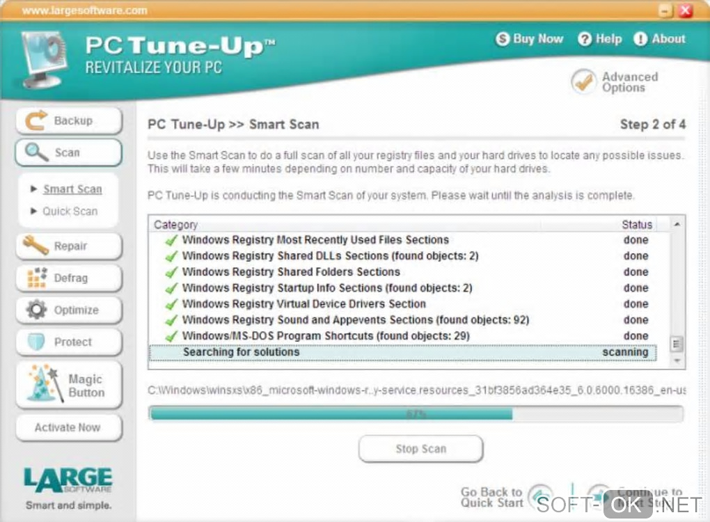 The appearance "PC Tune-Up"