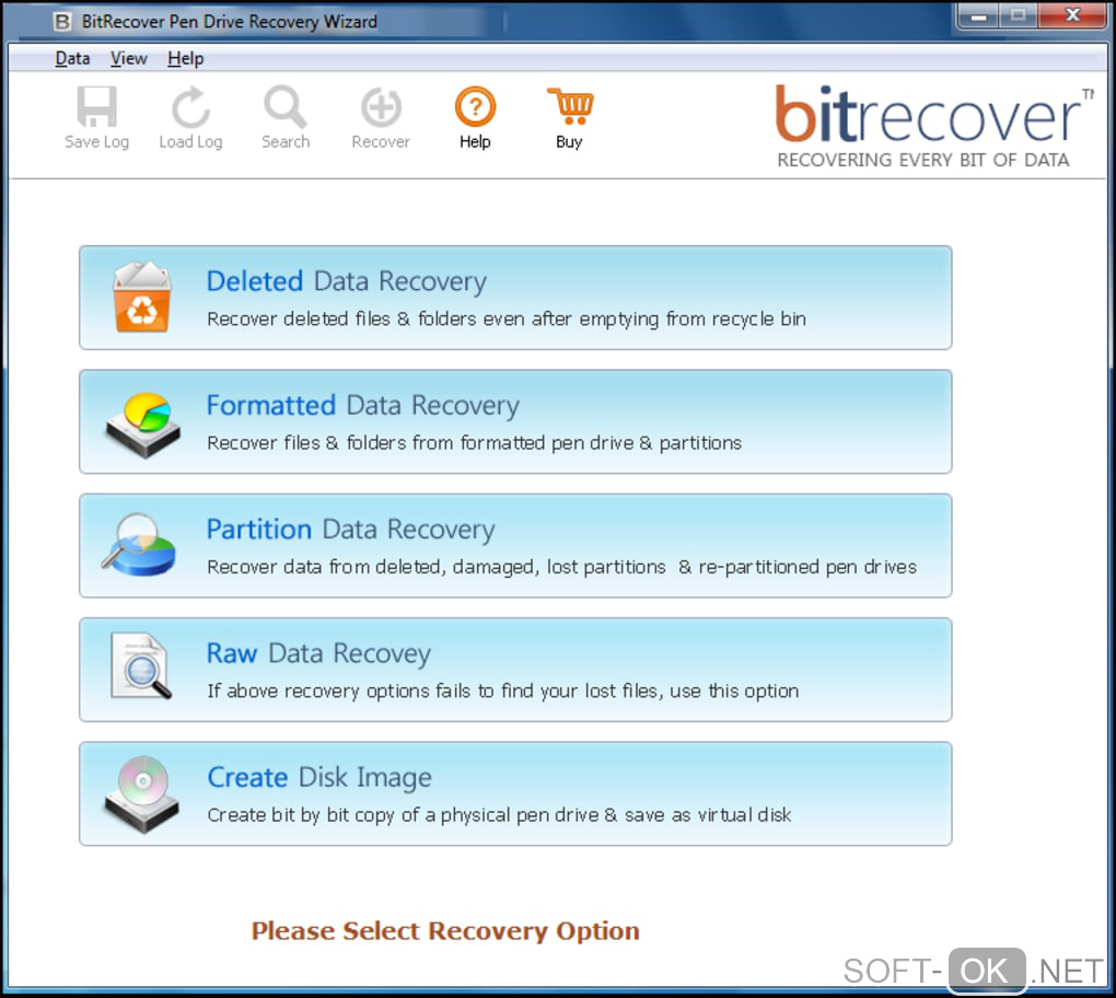The appearance "Pen Drive Recovery Wizard"