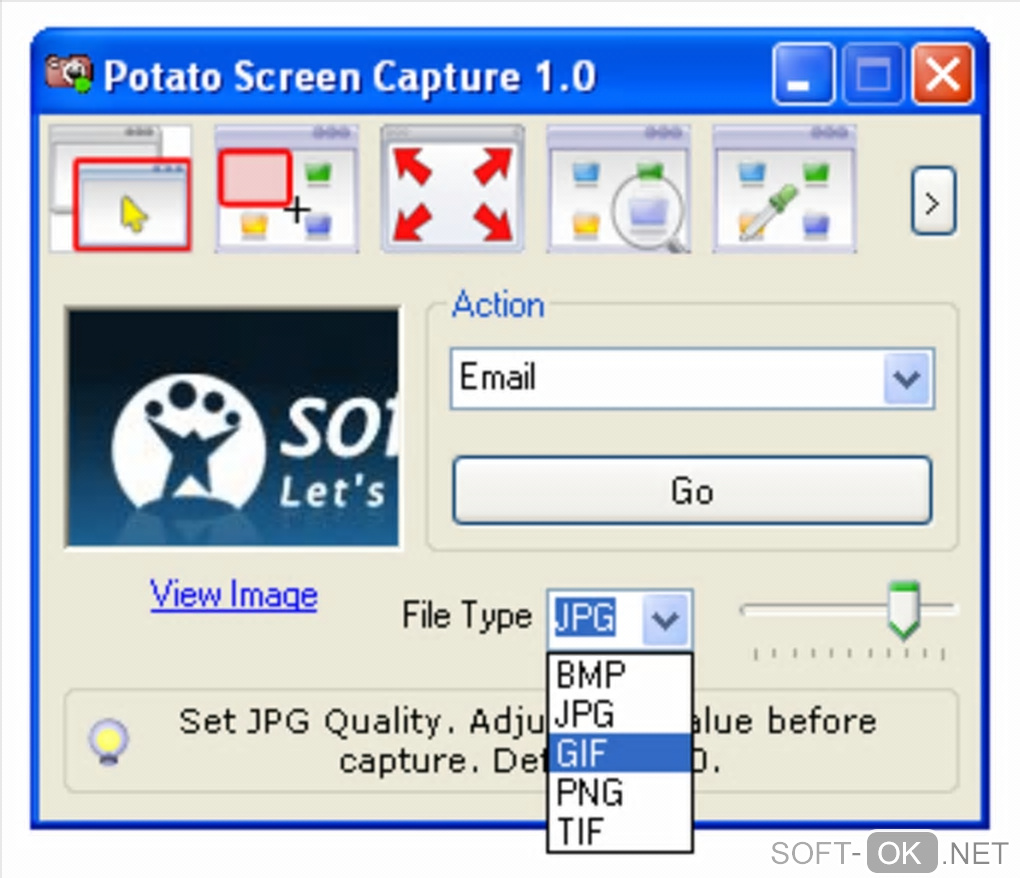 The appearance "Potato Screen Capture"