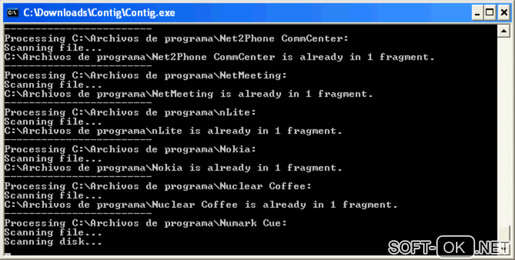 Screenshot №1 "Power Defragmenter GUI"