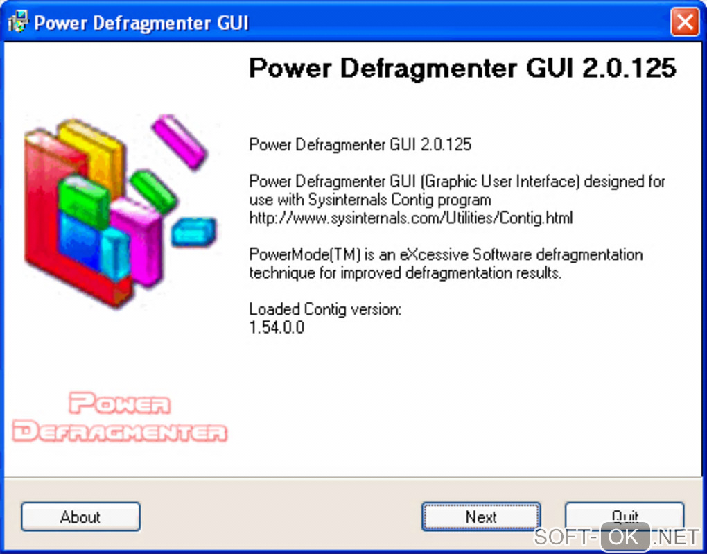 Screenshot №2 "Power Defragmenter GUI"