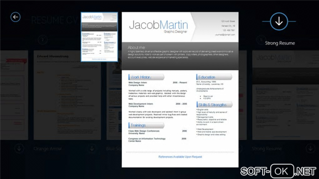 The appearance "Resume CV Templates"