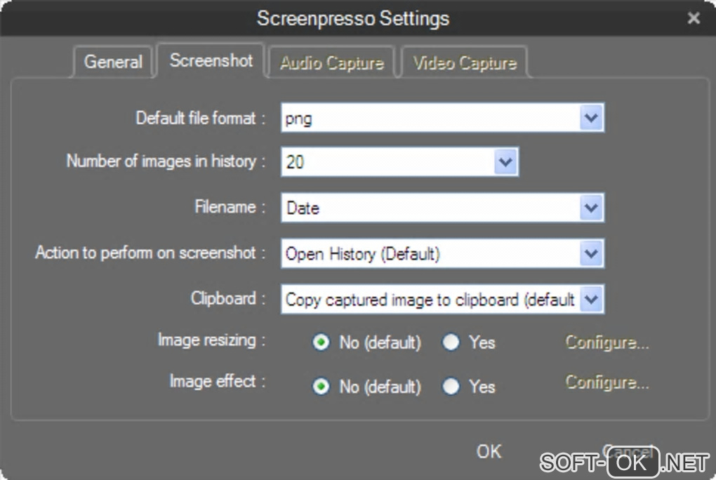 The appearance "Screenpresso - Screen capture"