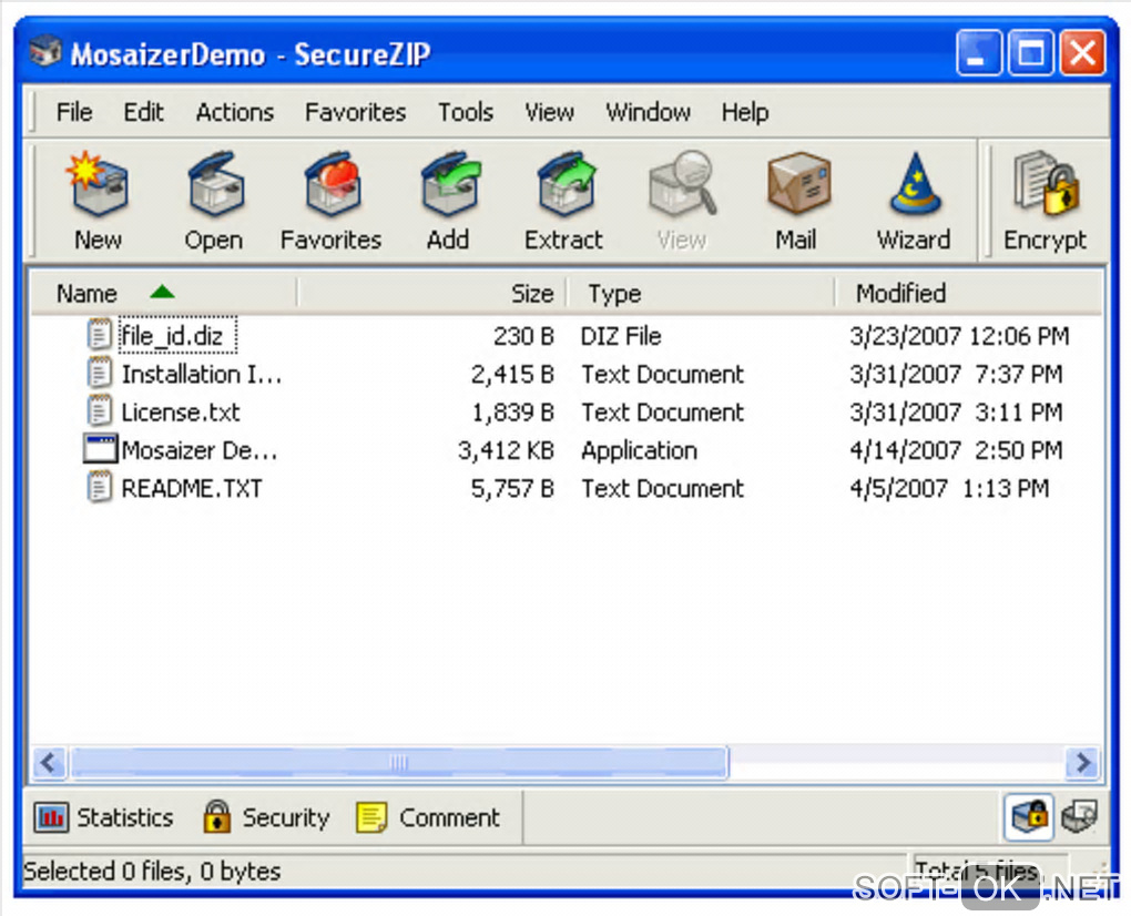 The appearance "SecureZIP Express"