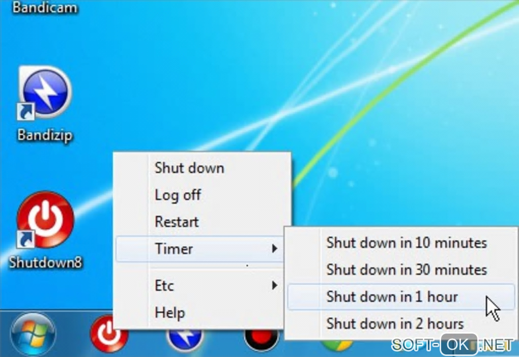 Screenshot №1 "Shutdown8"