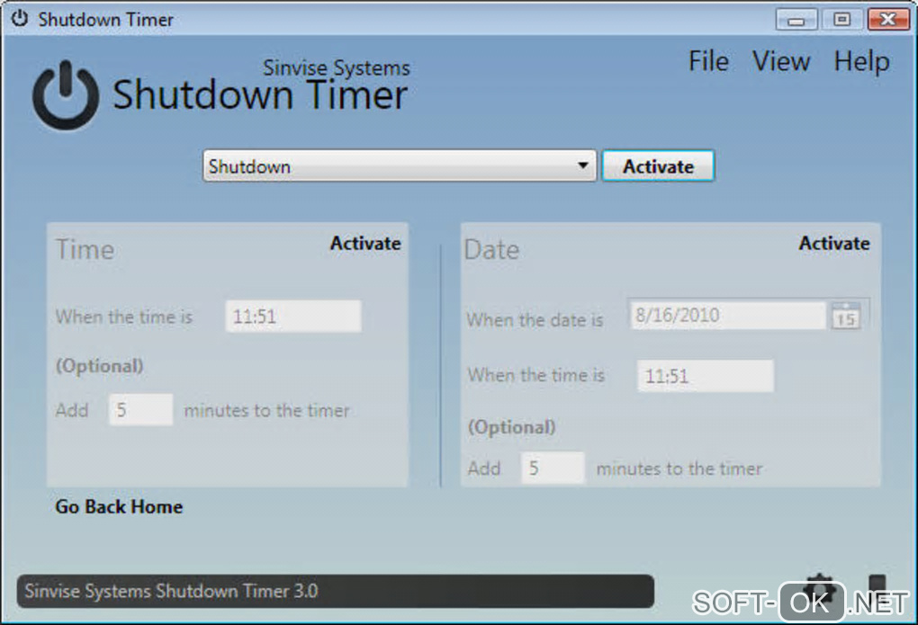 Screenshot №2 "Sinvise Shutdown Timer"