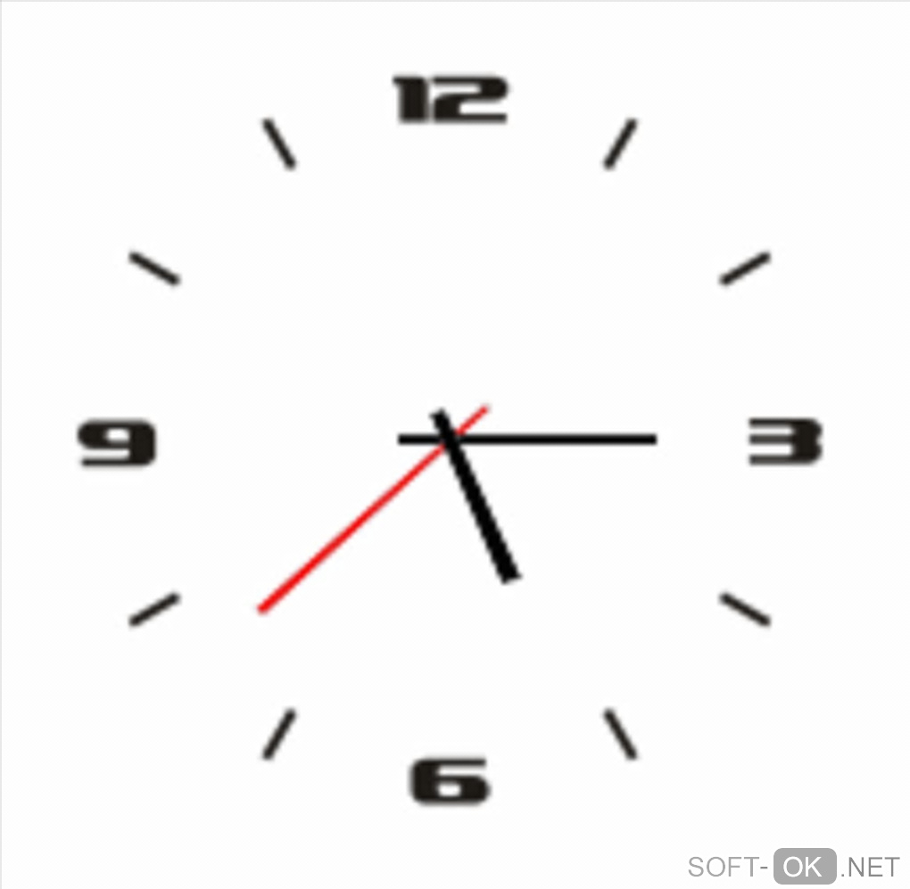 The appearance "Skinny Clock"