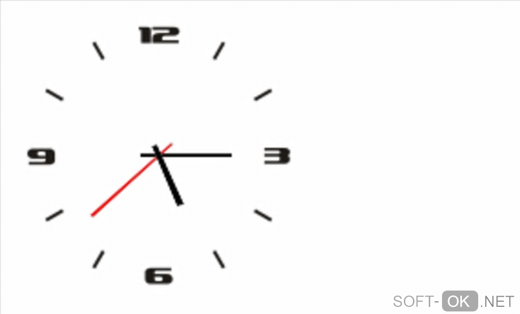 The appearance "Skinny Clock"