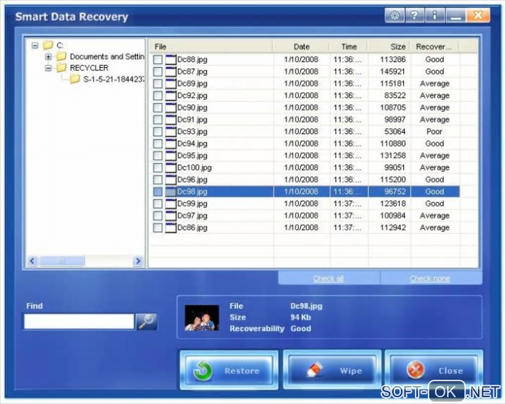 Screenshot №2 "Smart Data Recovery"