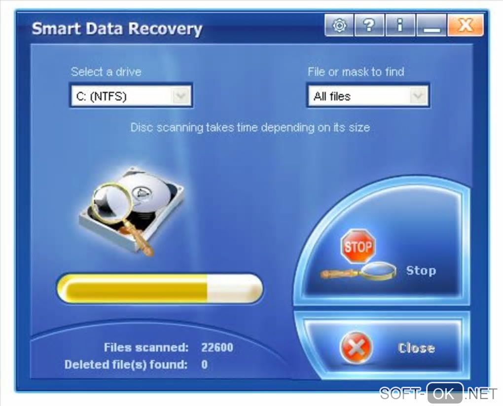 The appearance "Smart Data Recovery"