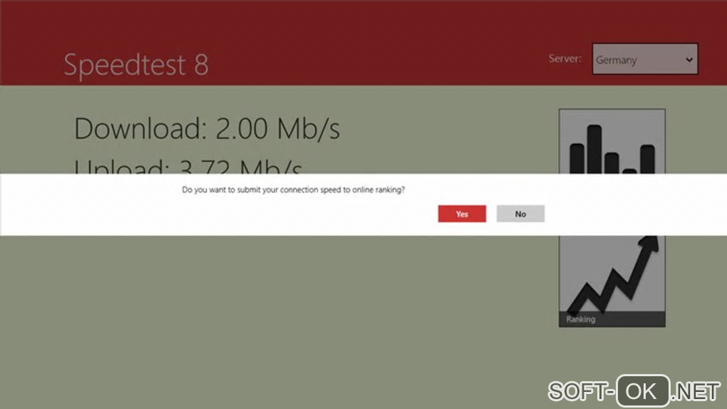 Screenshot №2 "Speedtest 8 for Windows 10"