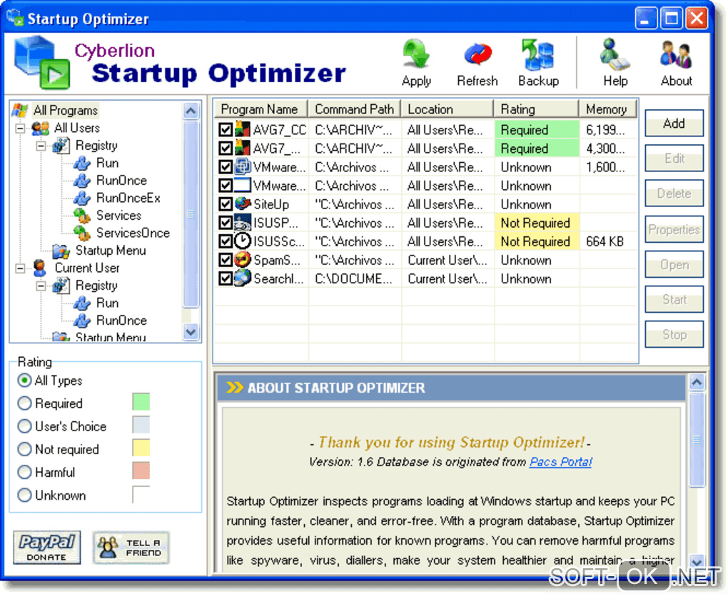 Screenshot №2 "Startup Optimizer"