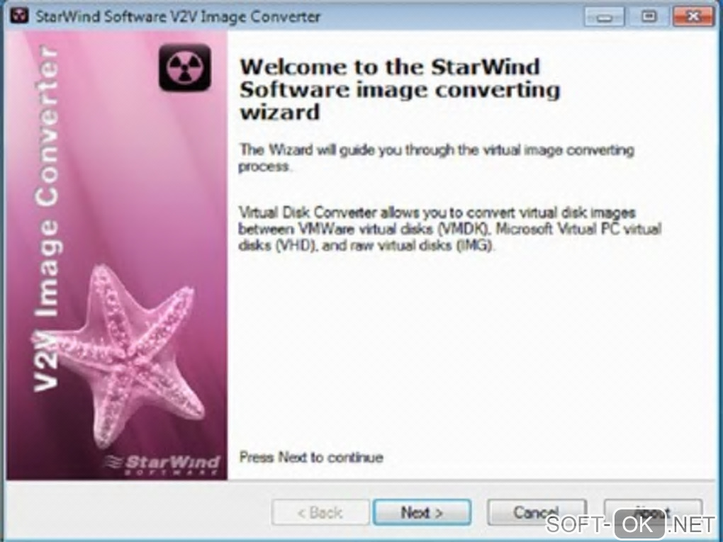 Screenshot №1 "StarWind Free V2V Converter"