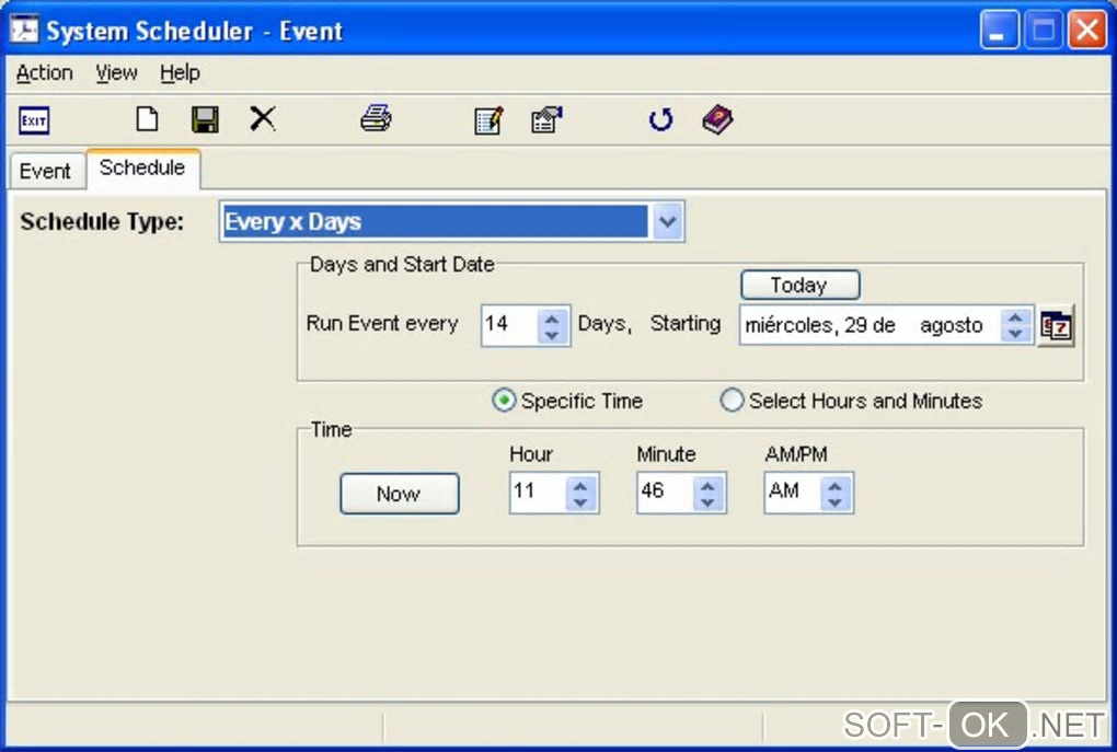 Screenshot №2 "System Scheduler"