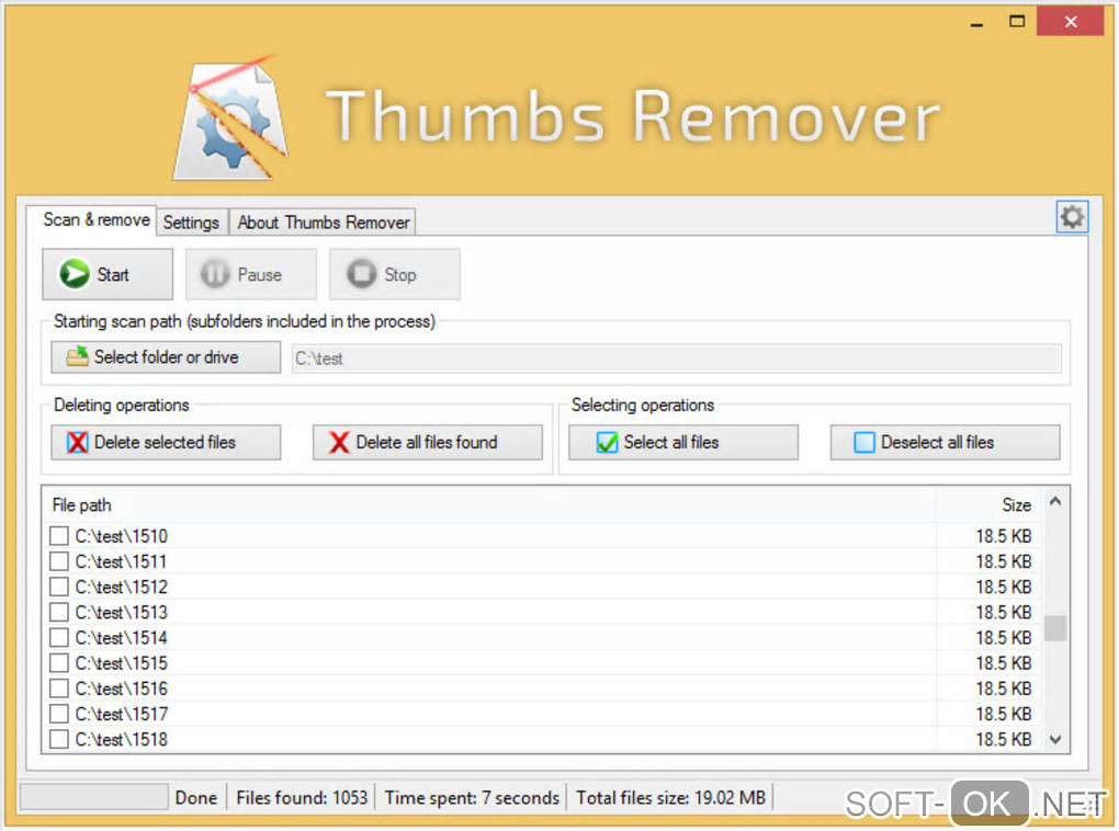 Screenshot №2 "Thumbs Remover"
