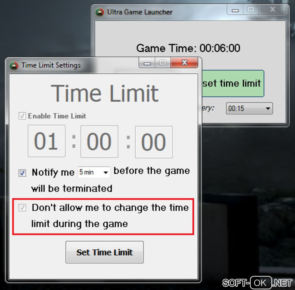 The appearance "Ultra Game Launcher"