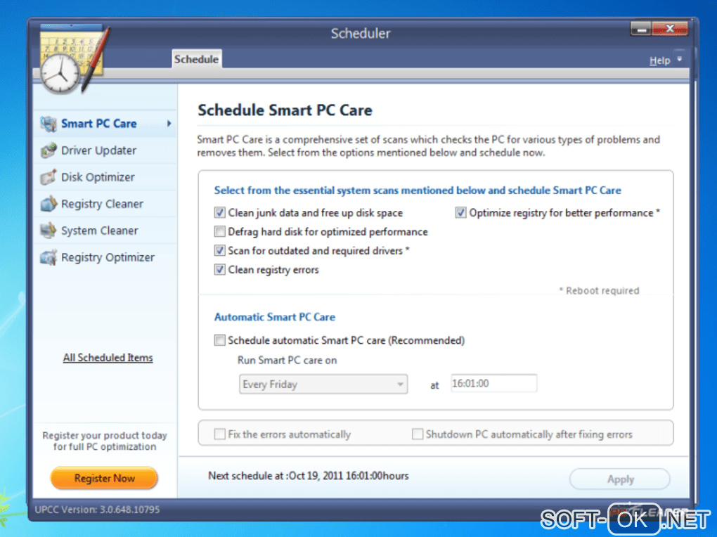 Screenshot №1 "Ultra PC Care"