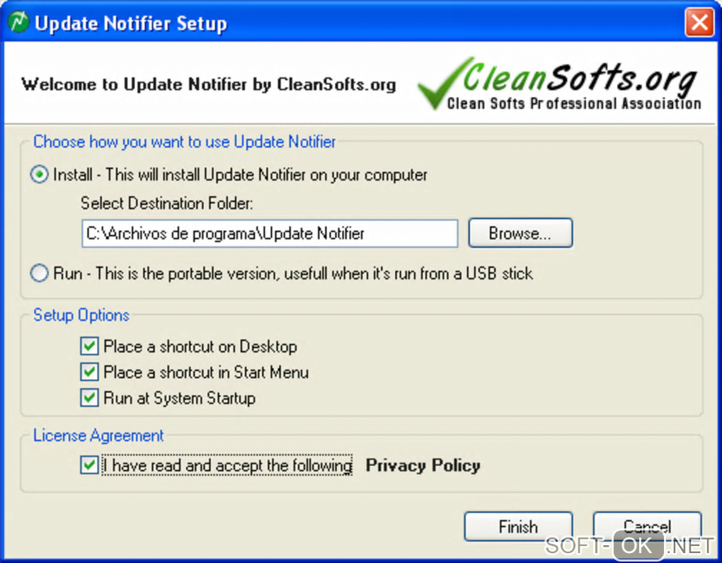 Screenshot №2 "Update Notifier"