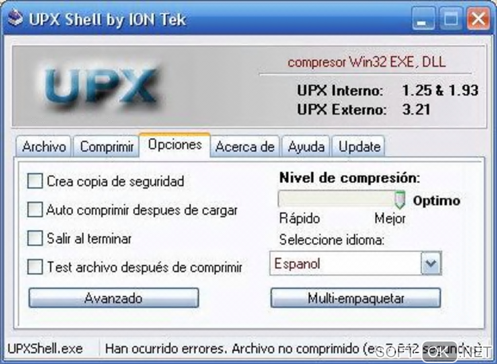Screenshot №2 "UPX Shell"