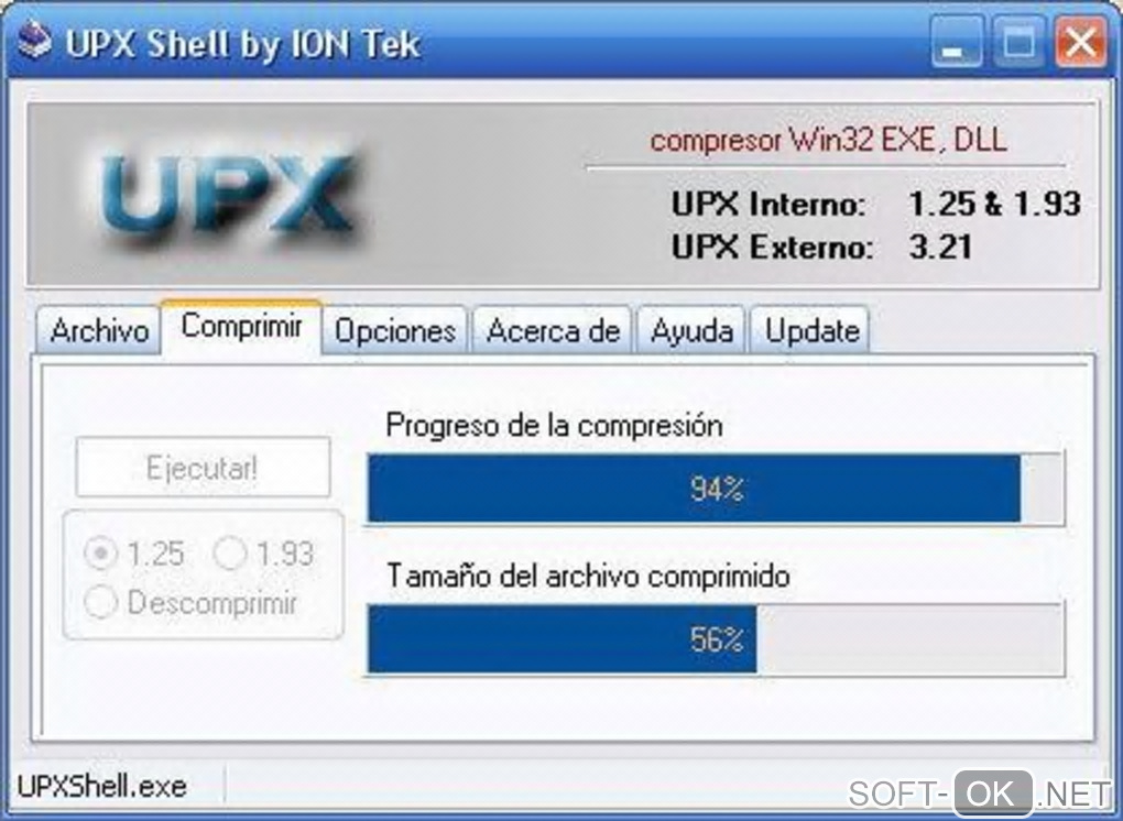 The appearance "UPX Shell"
