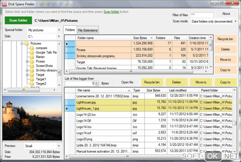 Screenshot №1 "UtilStudio Disk Space Finder"