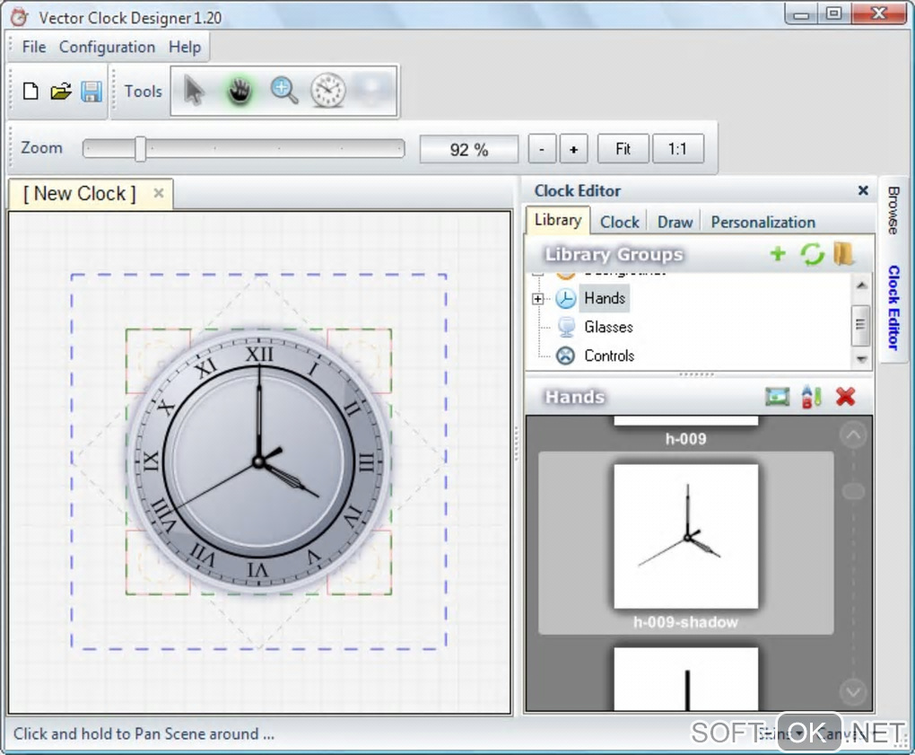 Screenshot №1 "Vector Clock Designer"