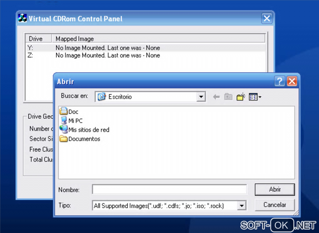 Screenshot №1 "Virtual CD-ROM Control Panel"