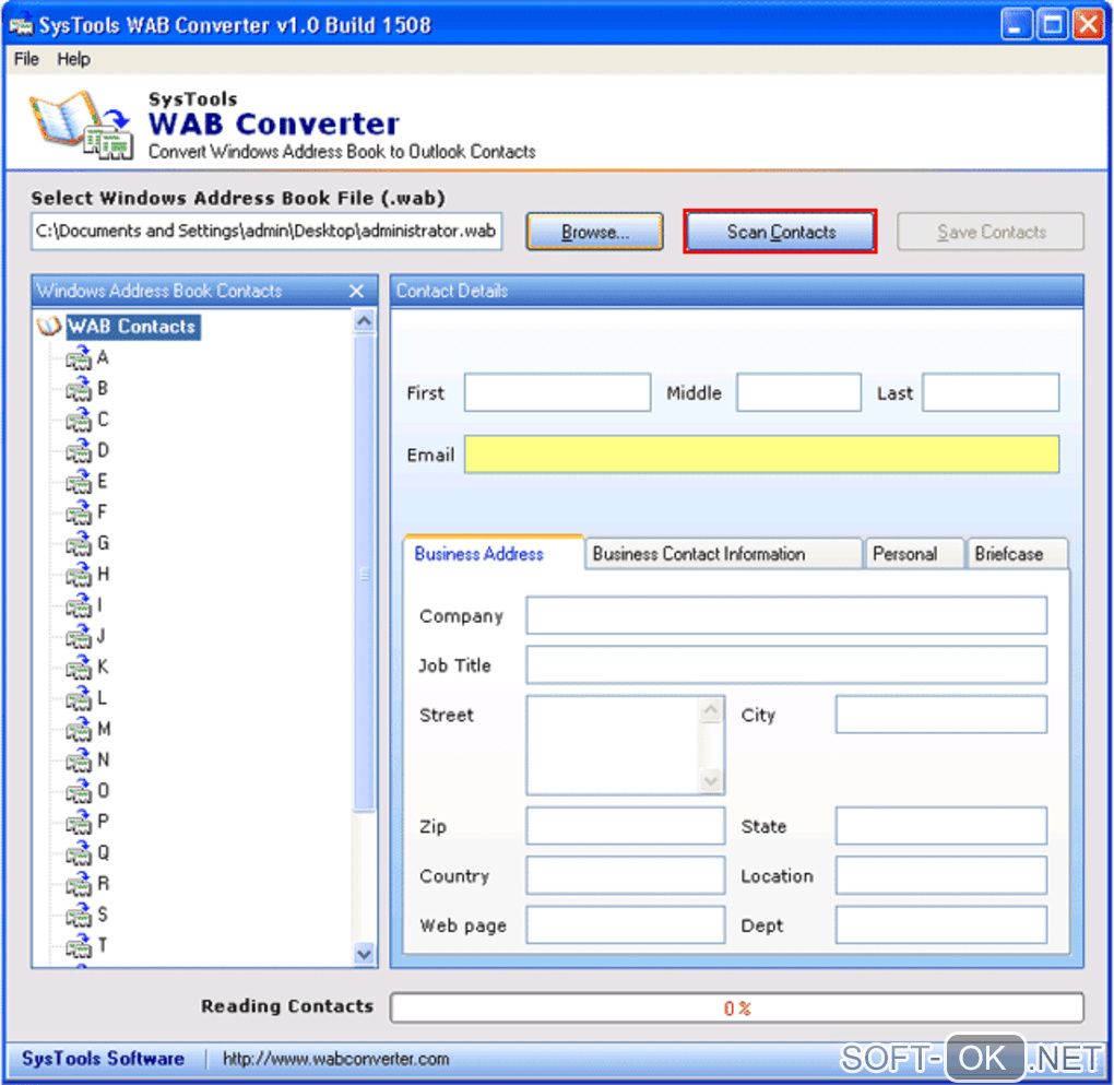 The appearance "WAB Converter"