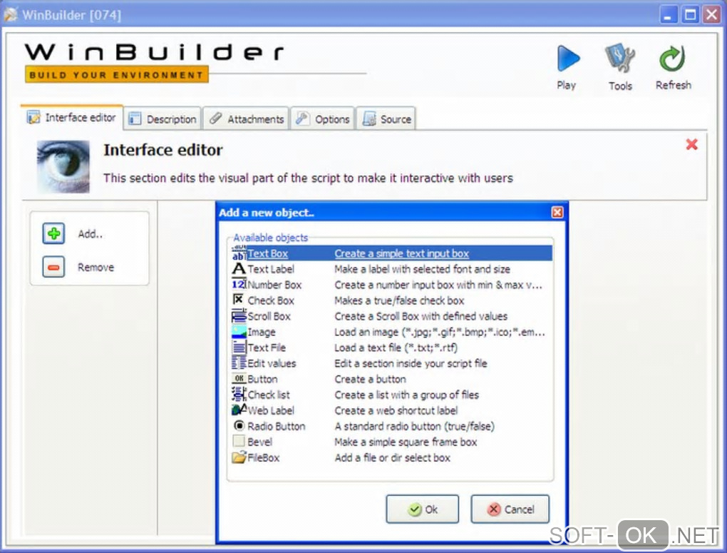 The appearance "WinBuilder"
