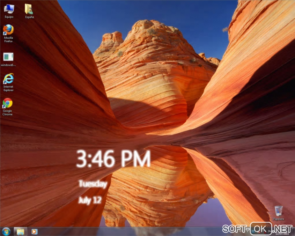 Screenshot №1 "Windows 8 Desktop Clock"