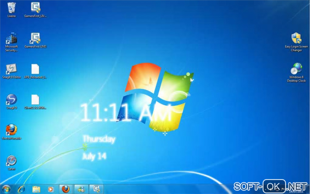 The appearance "Windows 8 Desktop Clock"
