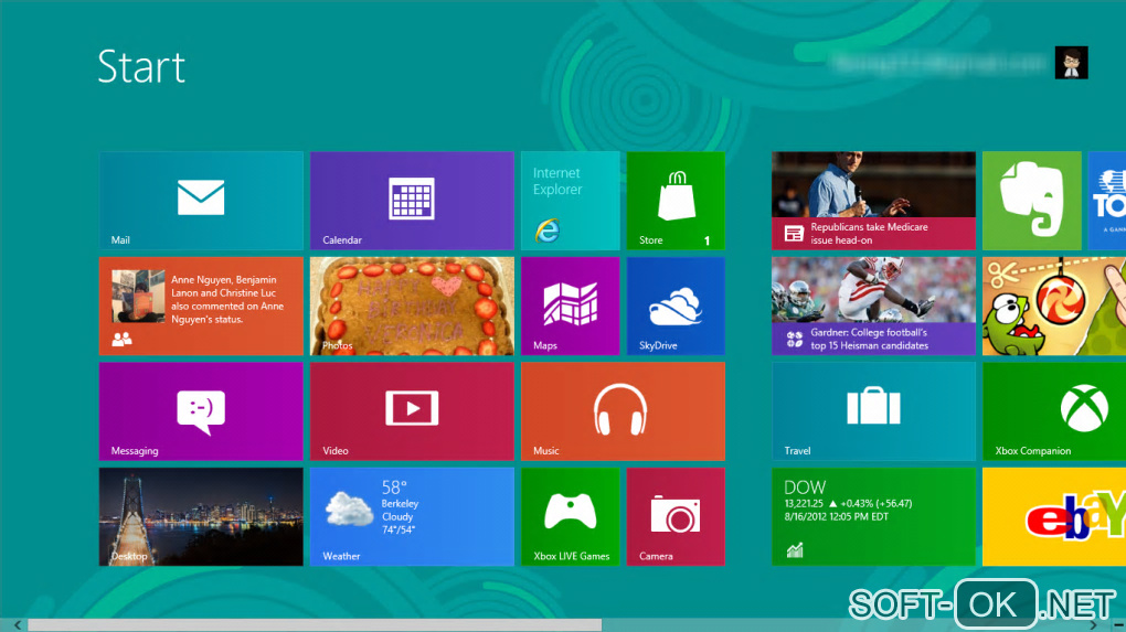 The appearance "Windows 8 Enterprise"