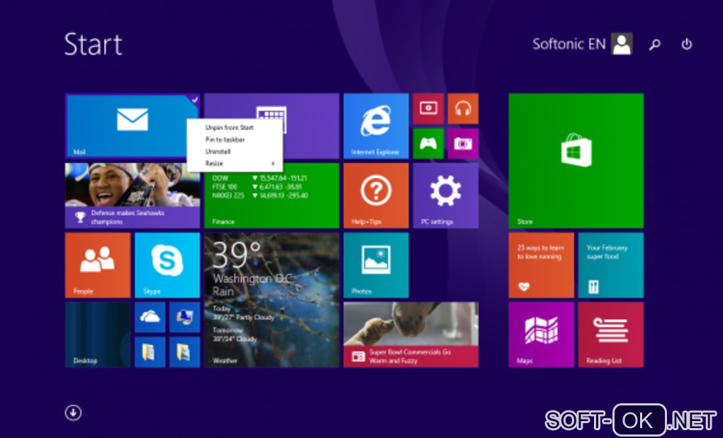The appearance "Windows 8.1 Update 1"