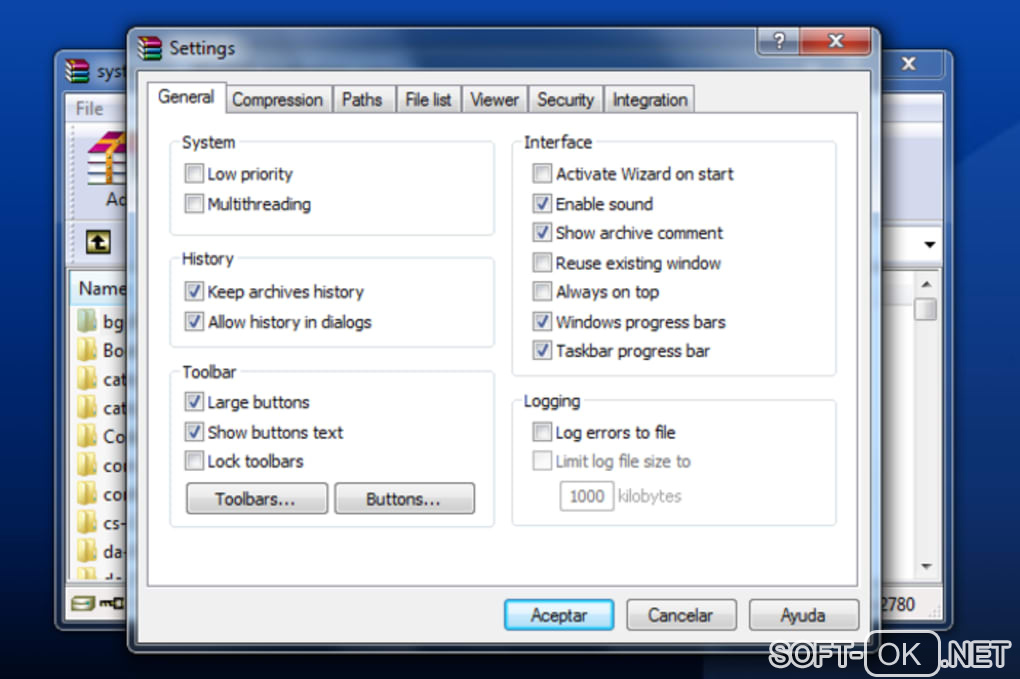 Screenshot №2 "WinRAR Beta x64"