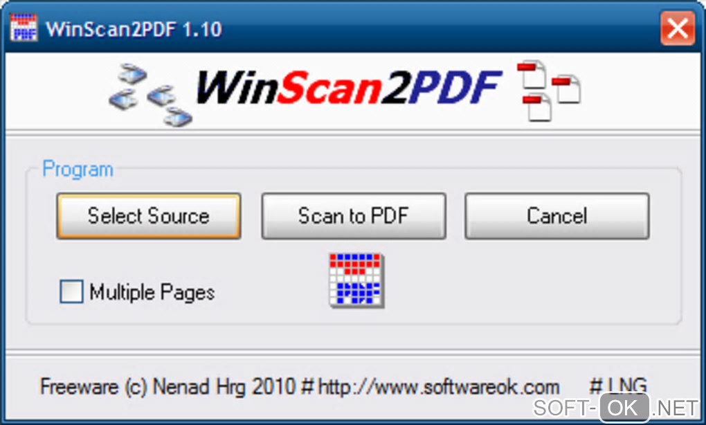 Screenshot №1 "WinScan2PDF"
