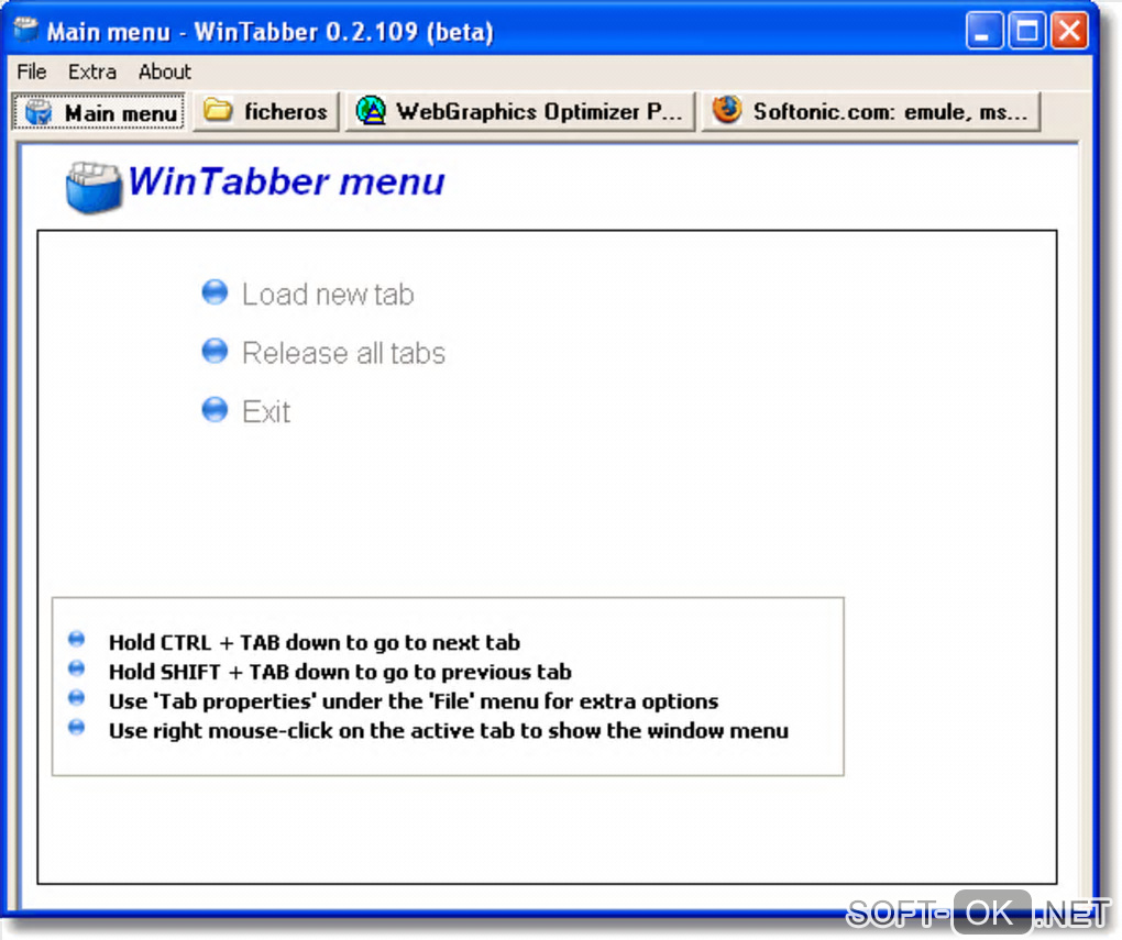 Screenshot №2 "WinTabber"