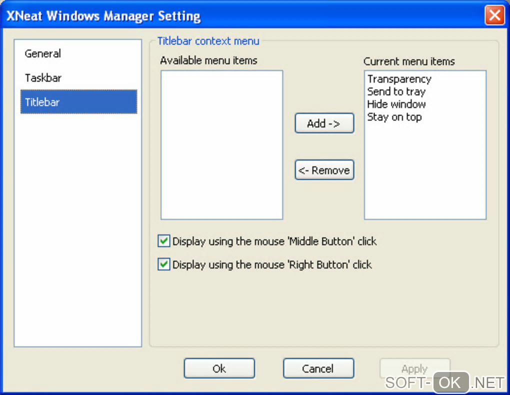 Screenshot №2 "XNeat Windows Manager"