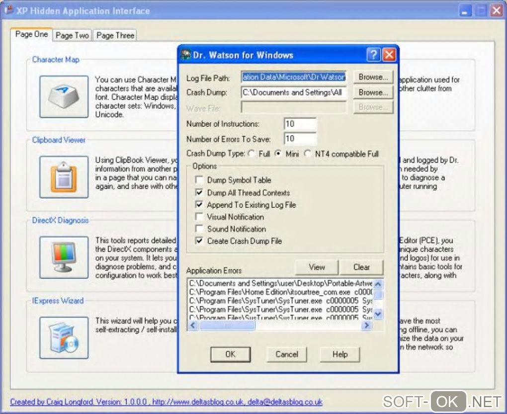 Screenshot №1 "XP Hidden Application Interface"