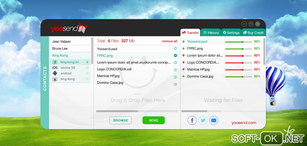 Screenshot №2 "yooSEND file transfer and sharing files"